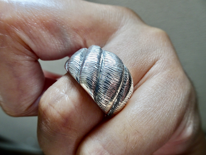 仁尾彫金『しめ縄リング縄目あり』ハンドメイド210拍卖