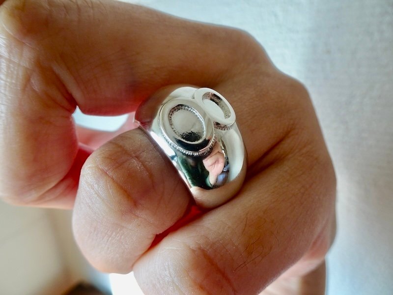 仁尾彫金『8甲丸、プラチナリング』ハンドメイド375拍卖