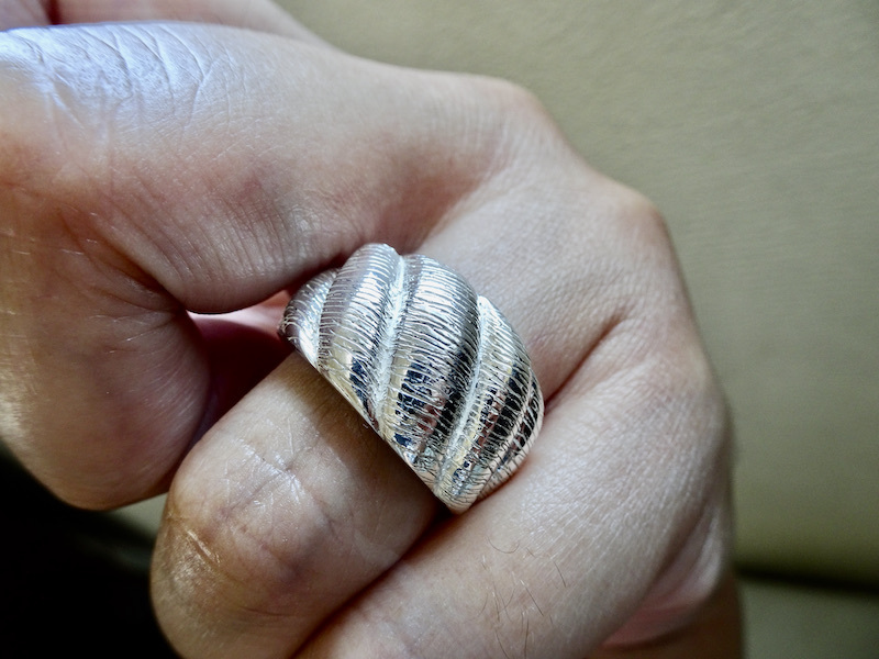 仁尾彫金『プラチナしめ縄リング縄目あり』ハンドメイド210拍卖