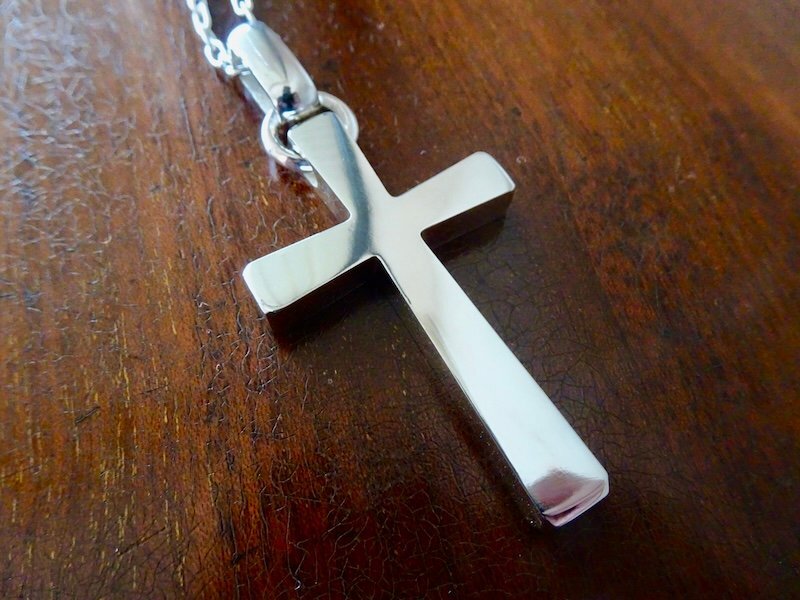 仁尾彫金『ビッグシルバークロス2、チェーンあり』ハンドメイド476b拍卖