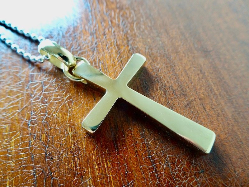 仁尾彫金『ゴールドクロス2』ハンドメイド238b拍卖