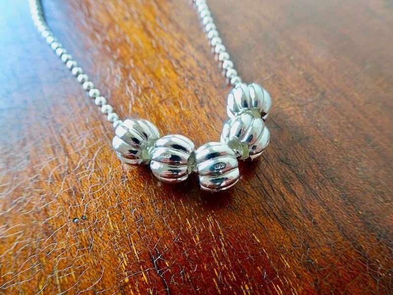 仁尾彫金『プラチナ、みかん玉ネックレス5ピース』ハンドメイド224拍卖