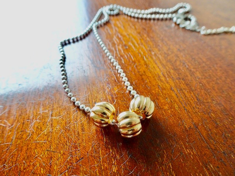 仁尾彫金『ゴールドみかん玉ネックレス3ピース』ハンドメイド222拍卖