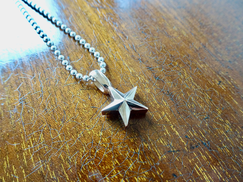 仁尾彫金『ピンクゴールド立体スターペンダント』ハンドメイド100拍卖