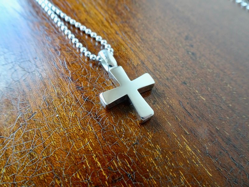 仁尾彫金『プラチナ、十字クロス』ハンドメイド331b拍卖