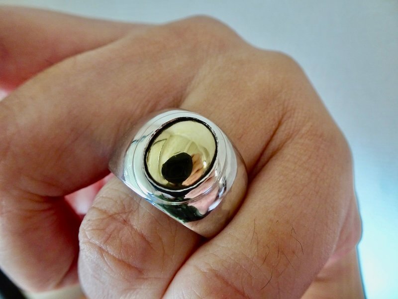 仁尾彫金『k18カボションリング2』ハンドメイド371拍卖