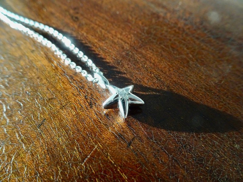 仁尾彫金『一つ星ジルコニア、ぷっくりスターペンダント』ハンドメイド362拍卖