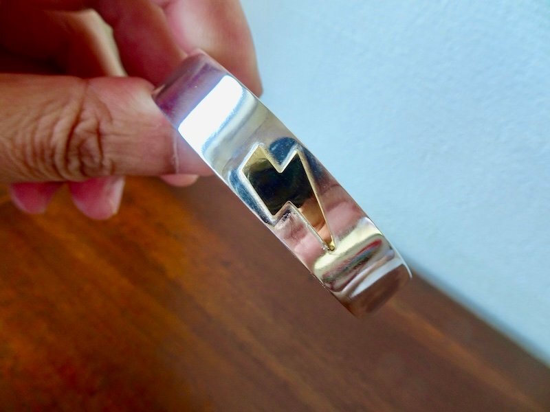 仁尾彫金『ゴールドサンダー平打バングル』ハンドメイド116拍卖