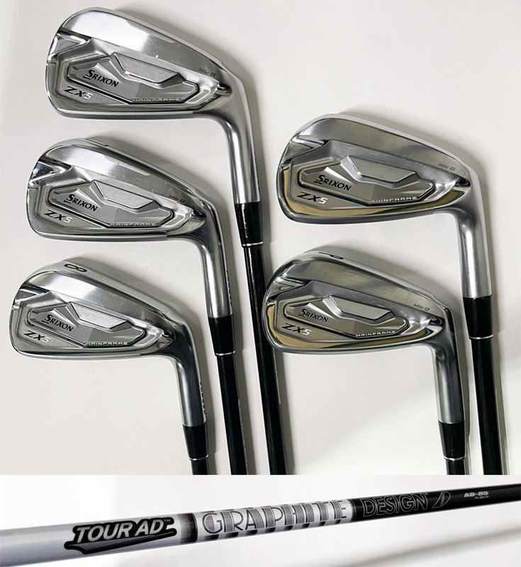 ★レア!リシャフト品・アイアンセット★ SRIXON スリクソン ZX5 Mk II アイアン / #6~PW 5本セット ◆ TOUR AD AD-85(FLEX-R) 装着拍卖