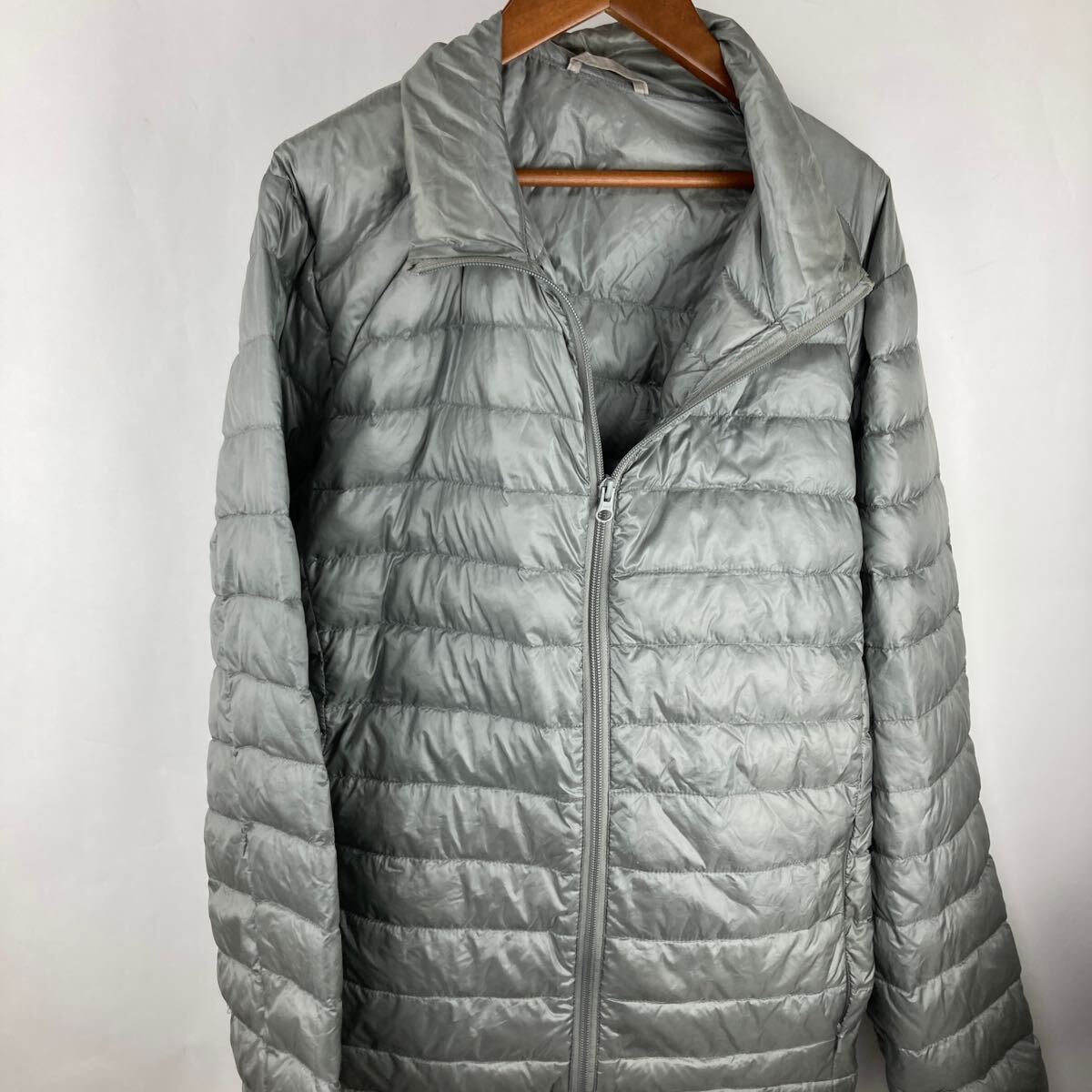 ユニクロ UNIQLO ウルトラライトダウンジャケット ダウンジャケット グレー グレー系 防寒 L 軽量 レディース 灰色 ライトダウン拍卖