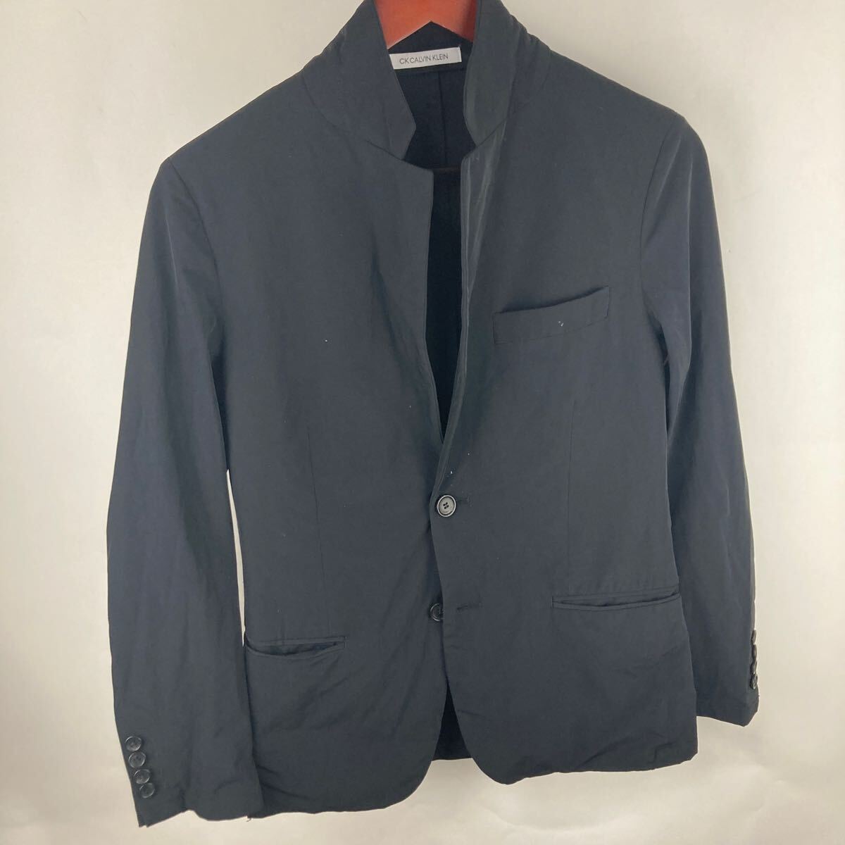 テーラードジャケット ジャケット ブラック ブレザー ネイビー JACKET 黒 カルバンクライン Calvin Klein 綺麗目系 モード系拍卖