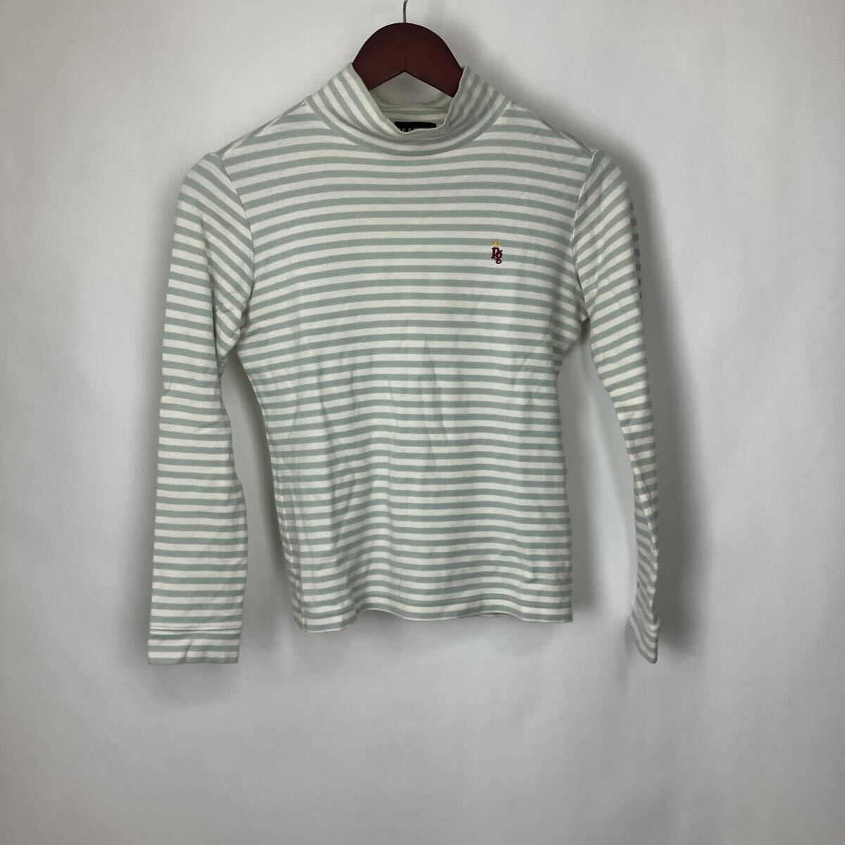 パーリーゲイツ ボーダー ロンT 長袖 トップス ホワイト ボーダー柄 ブルー レディース 女性向け ワンポイント拍卖
