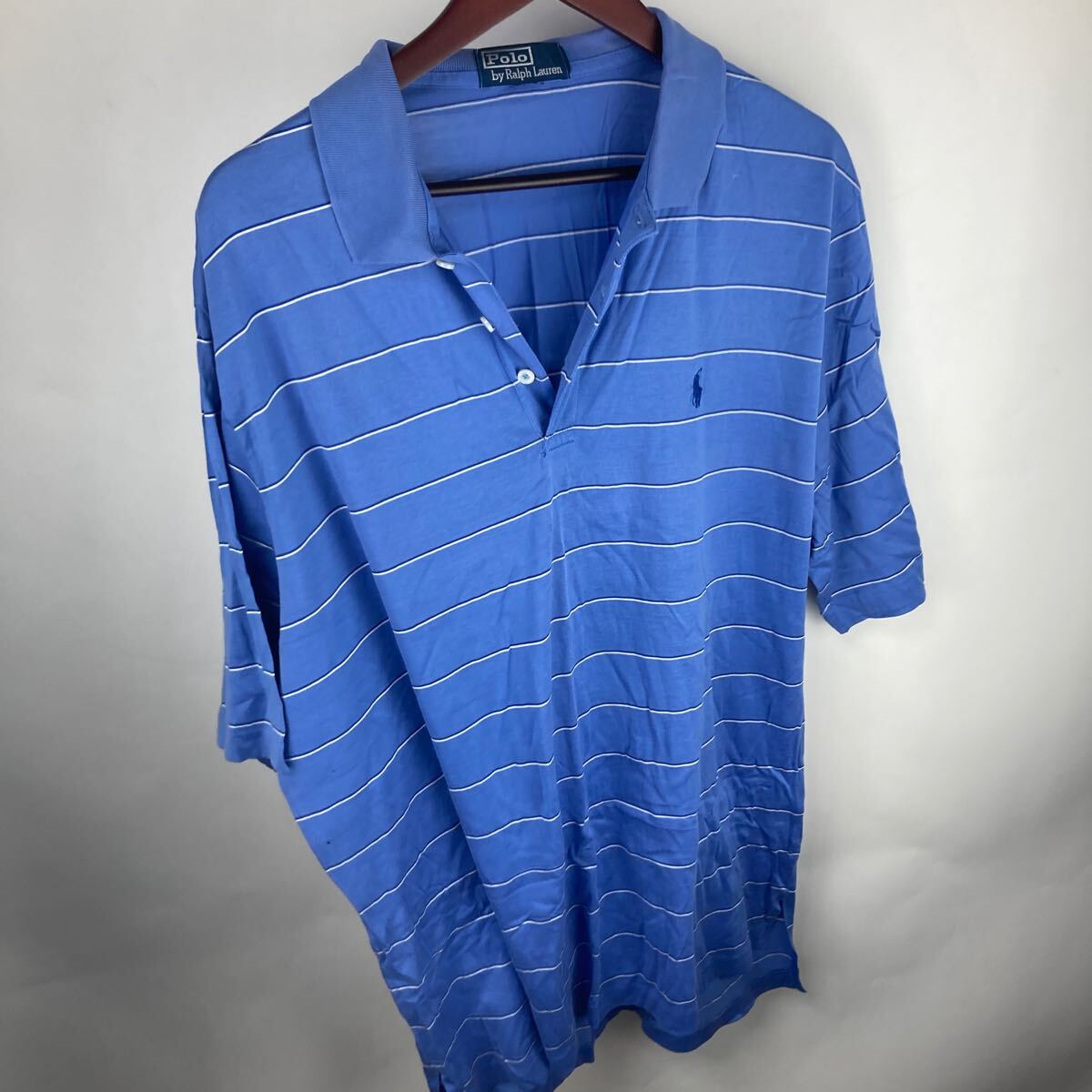 ボーダー ラルフローレン 半袖ポロシャツ POLO ポロシャツ トップス RALPH LAUREN 半袖 半袖シャツ ワンポイント フリーサイズ 激安古着拍卖