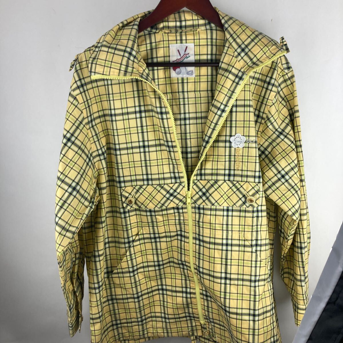 チェック柄 長袖シャツ M イエロー系 ツインポケット スポルティーノsporutino レディース ゴルフウェア ゴルフ スポーツウェア スポーツ拍卖