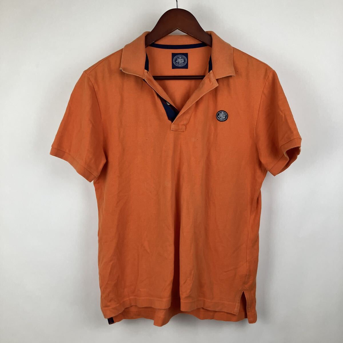 J,PRESS ジェイ・プレス GOLF ゴルフ オレンジ 半袖ポロシャツ ポロシャツ L メンズ トップス拍卖