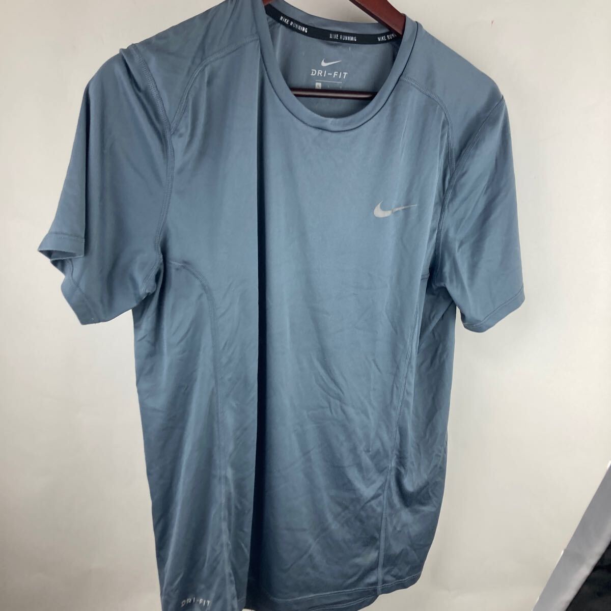 NIKE ナイキ Tシャツ 半袖 DRI-FIT 半袖Tシャツ ランニング RUNNING ドライ グレー メンズ L スポーツウェア スポーツ ランニングウェア拍卖