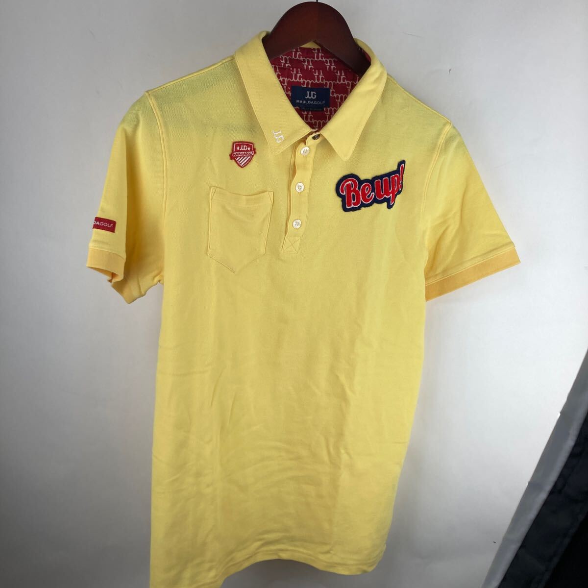 半袖ポロシャツ ポロシャツ イエロー ゴルフウェア 黄色 L メンズ スポーツウェア スポーツ MAULOAGOL F ゴルフ 通気性 カジュアル拍卖