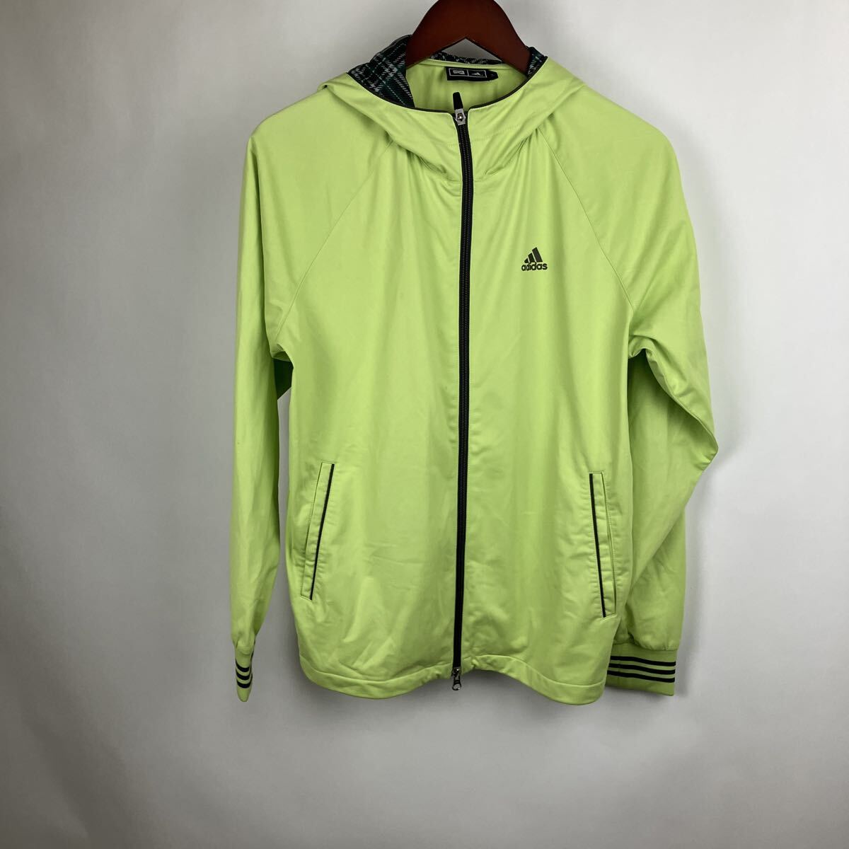 アディダス adidas ウインドブレーカー ジャケット グリーン ジップアップ スポーツウェア メンズ Sサイズ 男性向け拍卖