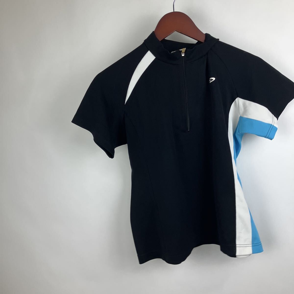 パロディス ハーフジップ ゴルフウェア GOLF 半袖シャツ 半袖 ブラック ネイビー ゴルフ ブルー Mサイズ スポーツウェア拍卖