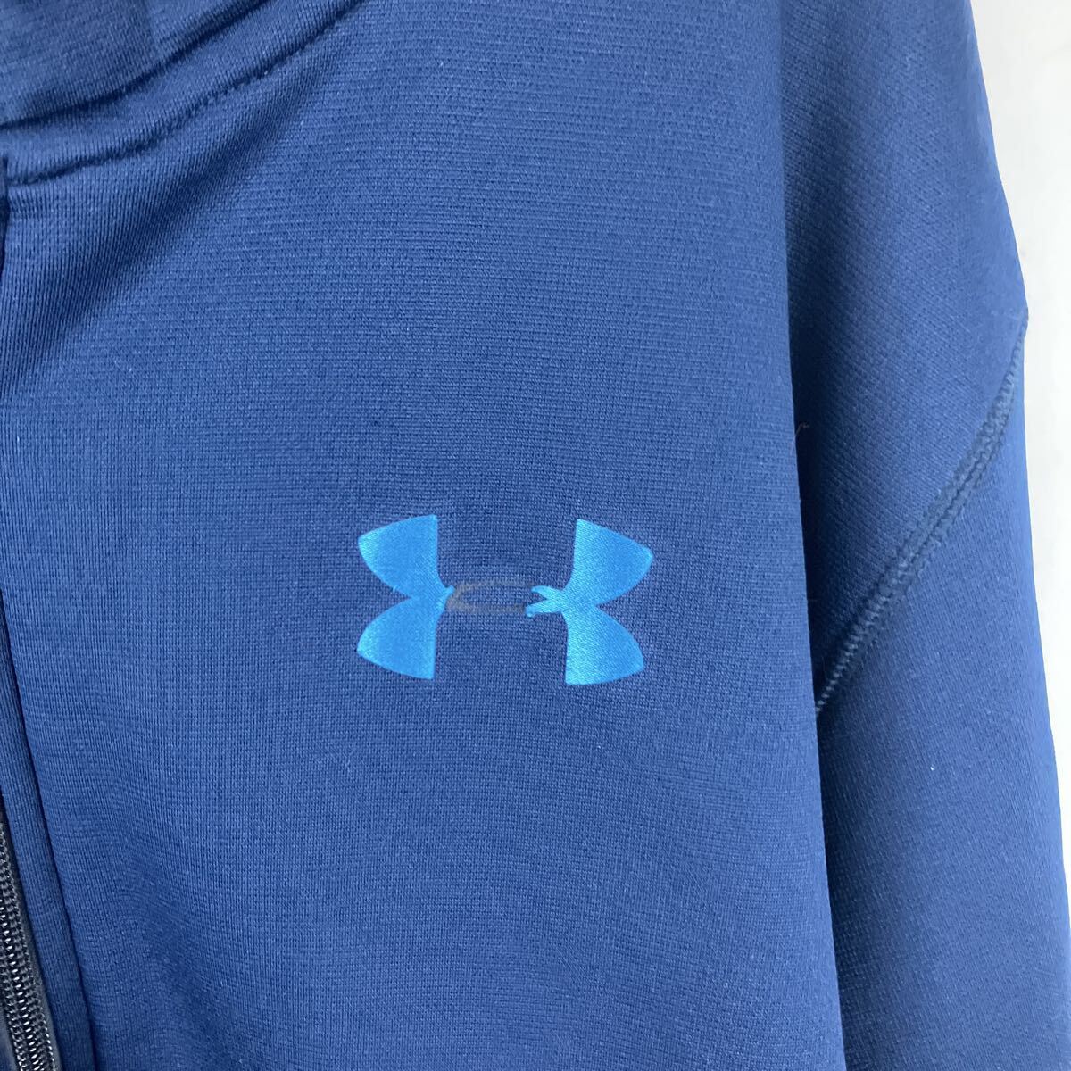 アンダーアーマー UNDER ARMOUR ジャージ ストレッチ パーカー ジャケット ネイビー トラックジャケット 古着激安 古着拍卖