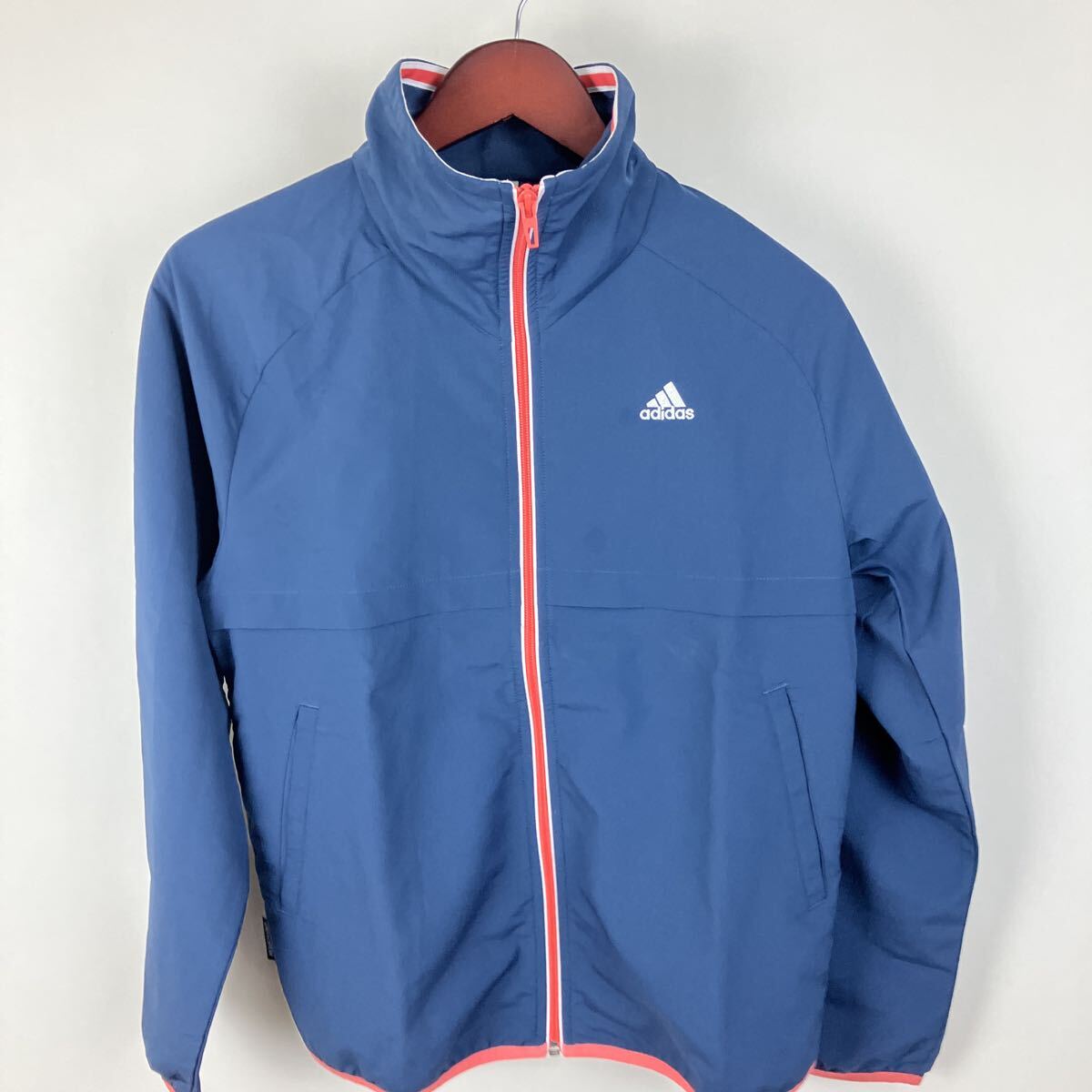 アディダス adidas ジャケット ネイビー ウィンドブレーカー スポーツウェア スポーツカジュアル スポーツ 男女兼用 トレーニングウェア拍卖