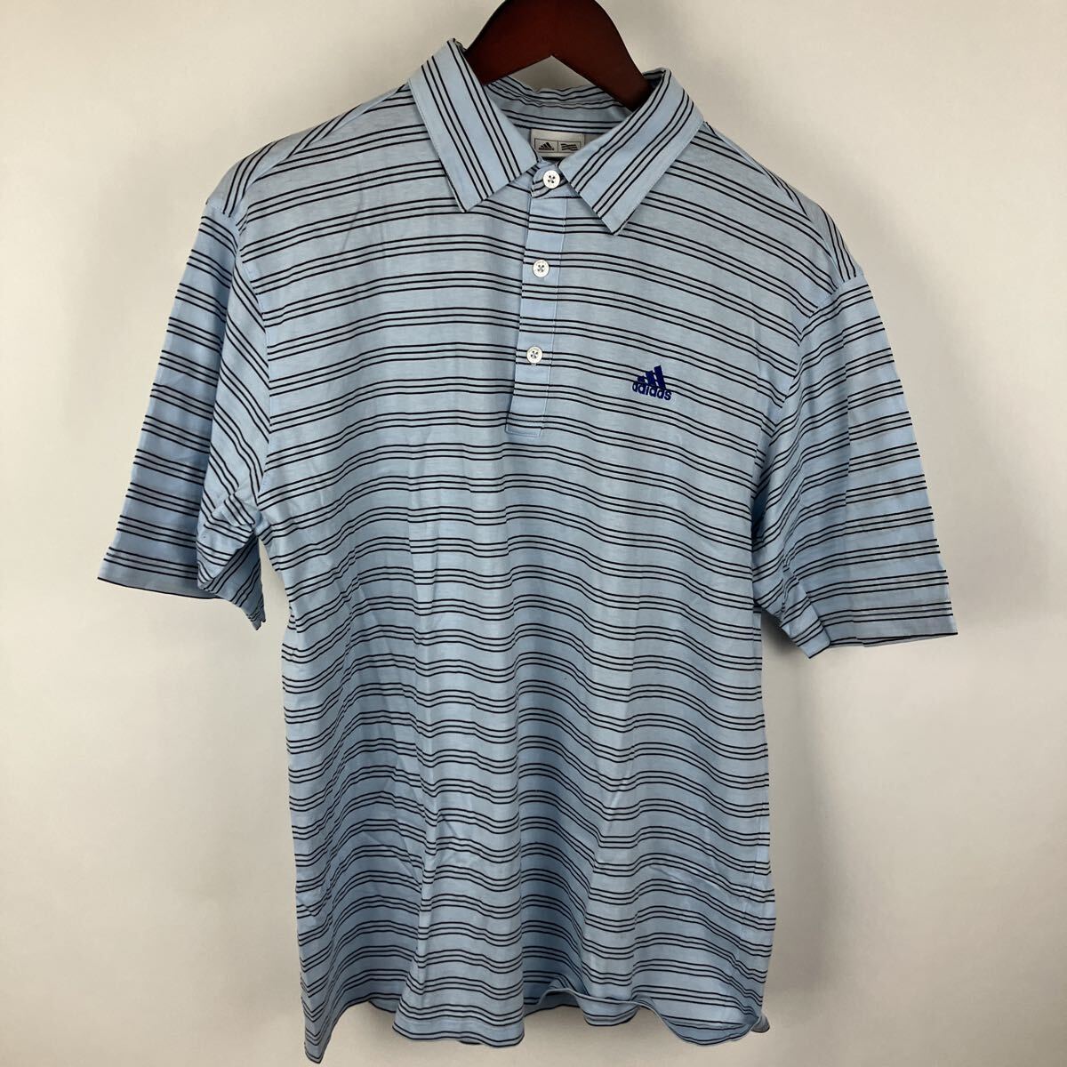 adidas アディダス ボーダー 半袖ポロシャツ ゴルフウェア ポロシャツ トップス 半袖 半袖シャツ ゴルフ スポーツファッション拍卖