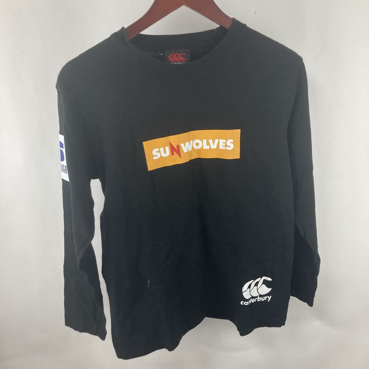 カンタベリー ブラック CANTERBURY ラグビー Canterbury ラガーシャツ 紺 長袖ポロシャツ Tシャツ ストリート プリントTシャツ 激安古着拍卖
