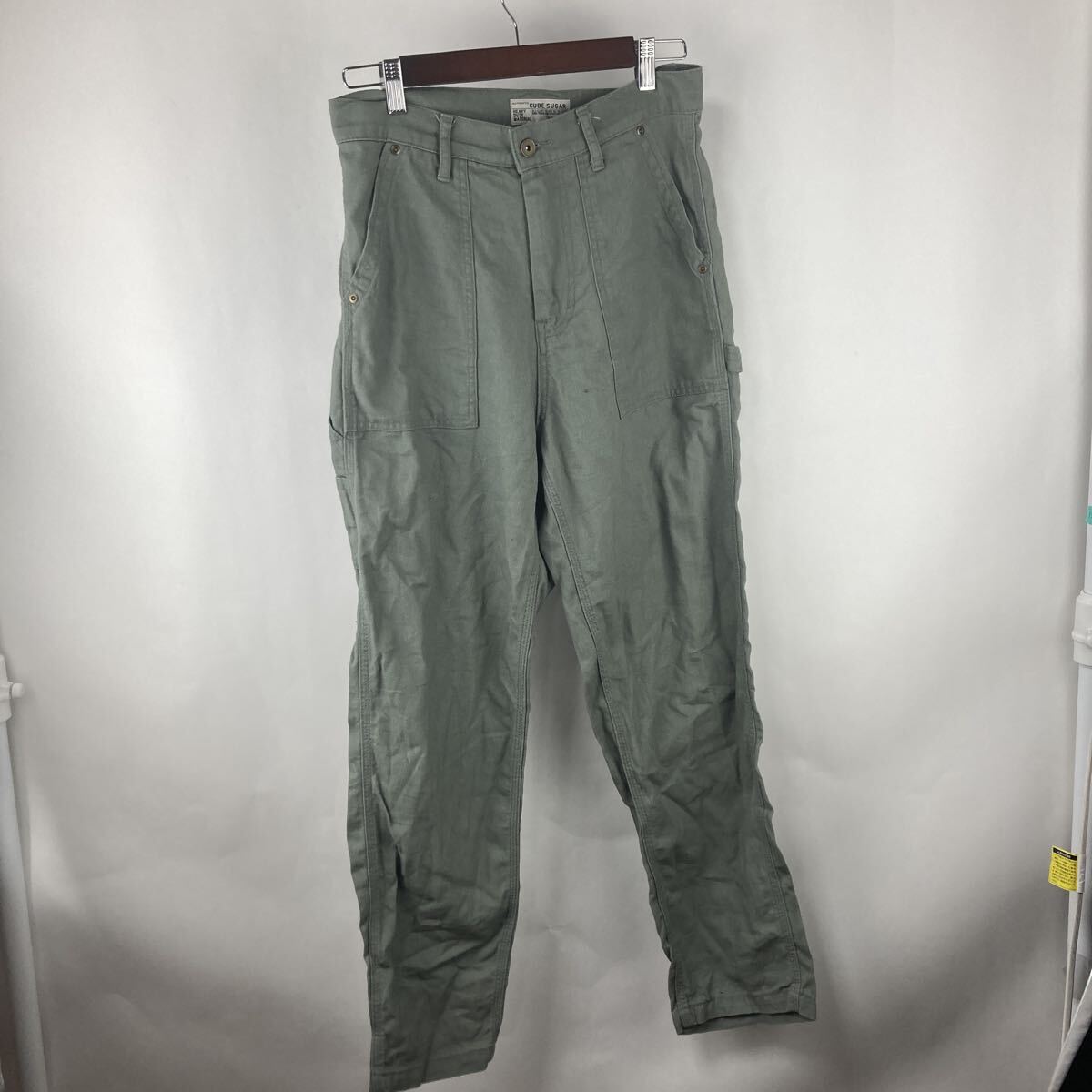 カーゴパンツ カーキ コットン パンツ ワークパンツ 古着 古着卸 アメリカ仕入 ストリート アメカジ 古着 激安古着 綿100%拍卖