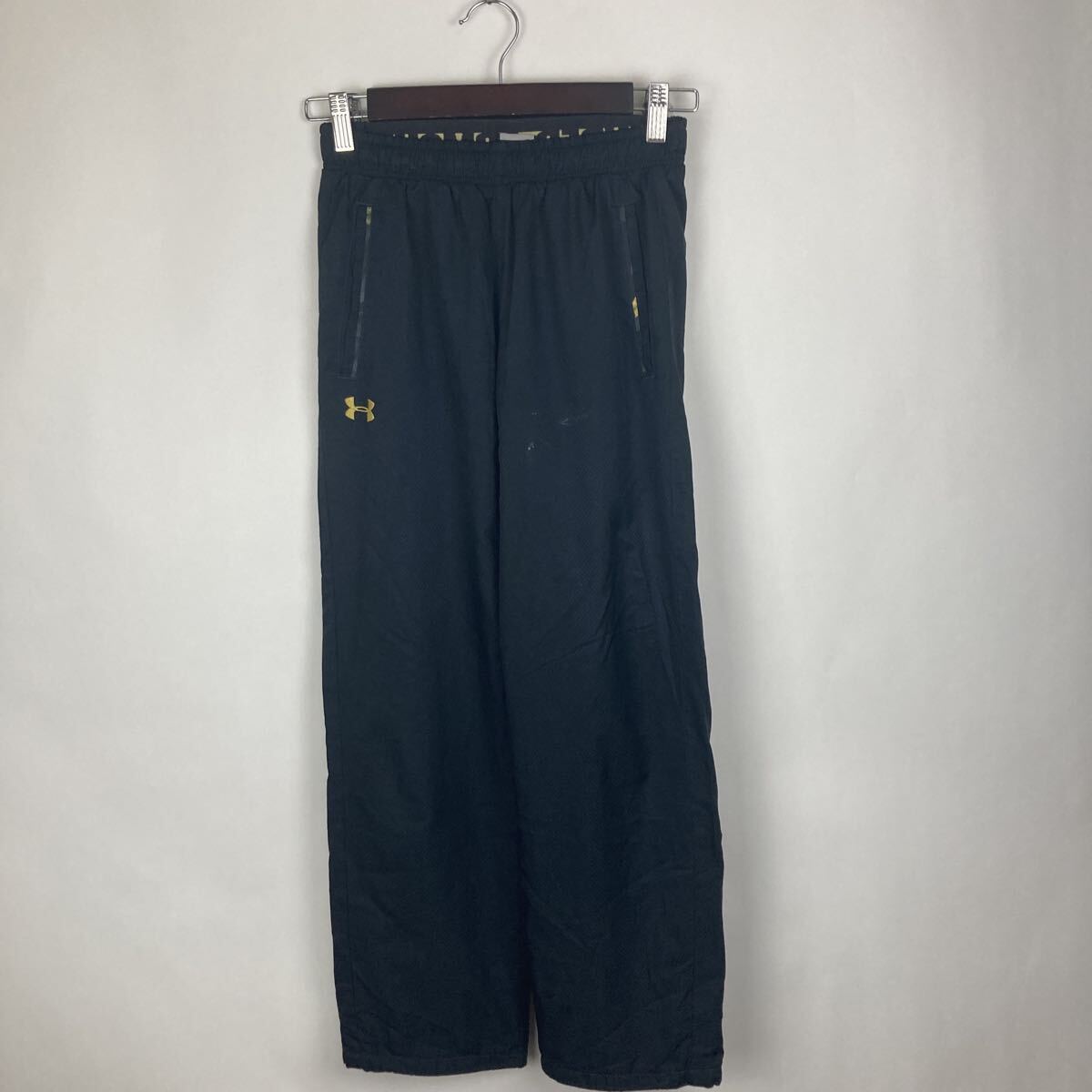 UNDER ARMOR アンダーアーマー ボトムス ARMOUR ブラック イージーパンツ ウエストゴム XL 黒 スポーツウェア トレーニングウェア 激安古着拍卖