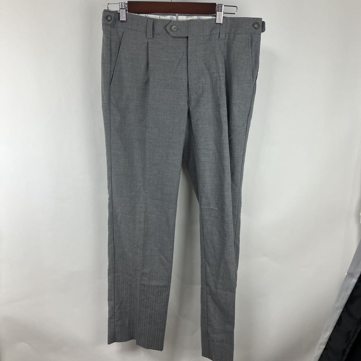 ASHWORTH スラックスパンツ ストレッチ パンツ グレー Mサイズ メンズ 男性 男性向け ポケット 長ズボン 拍卖