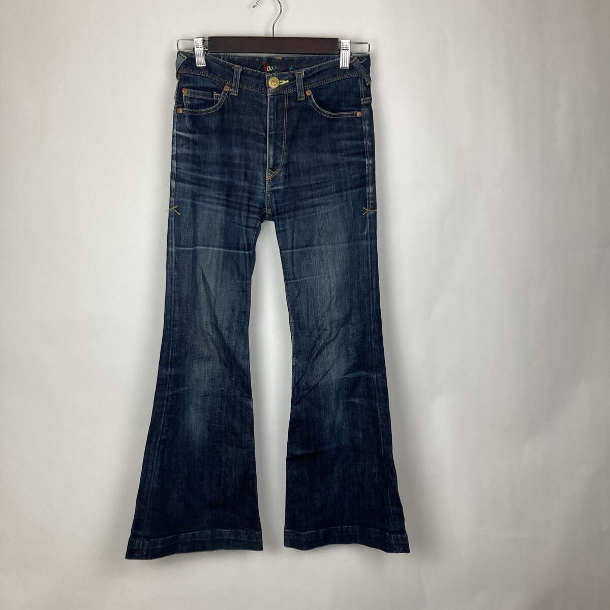 ポールスミス Paul Smith デニムパンツ ジーンズ ジーンズ デニムパンツ ブーツカット ネイビー デニム ブルー 激安古着 古着 古着卸 w38拍卖
