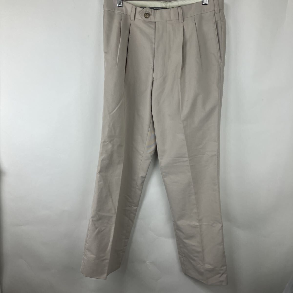 マンシングウェア Munsingwear メンズ 紳士服 ホワイト系 白 Lサイズ ベージュ 古着 ボトムス パンツ長ズボン チノパン拍卖