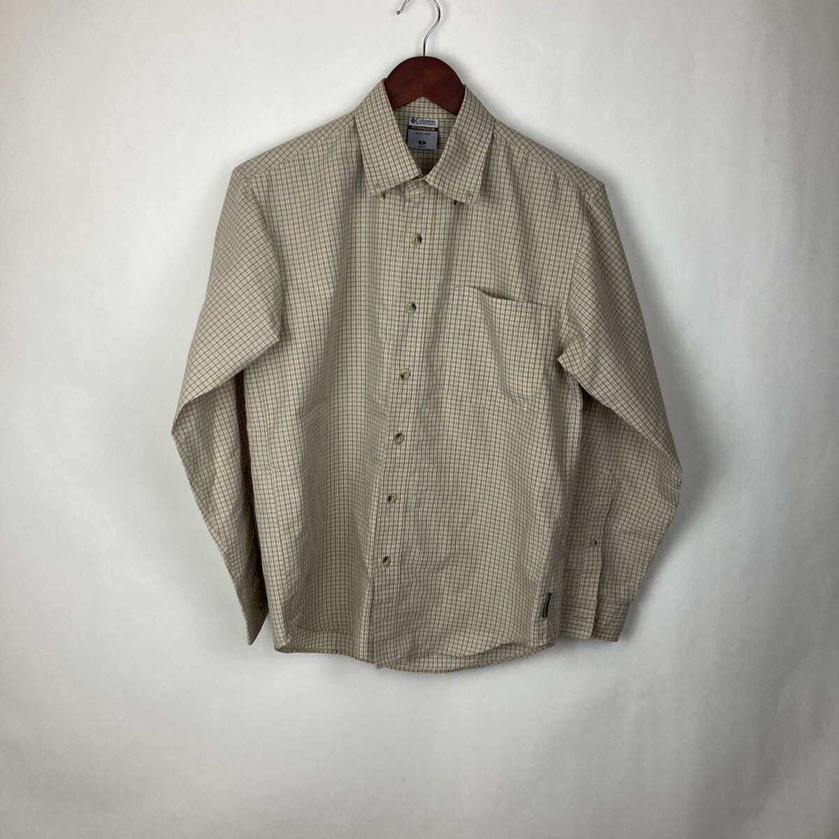 Columbia コロンビア 長袖シャツ 長袖 チェック柄 アメリカ古着 チェック 古着 コットン アウトドア S 激安古着 古着卸 GOLF ゴルフウェア拍卖