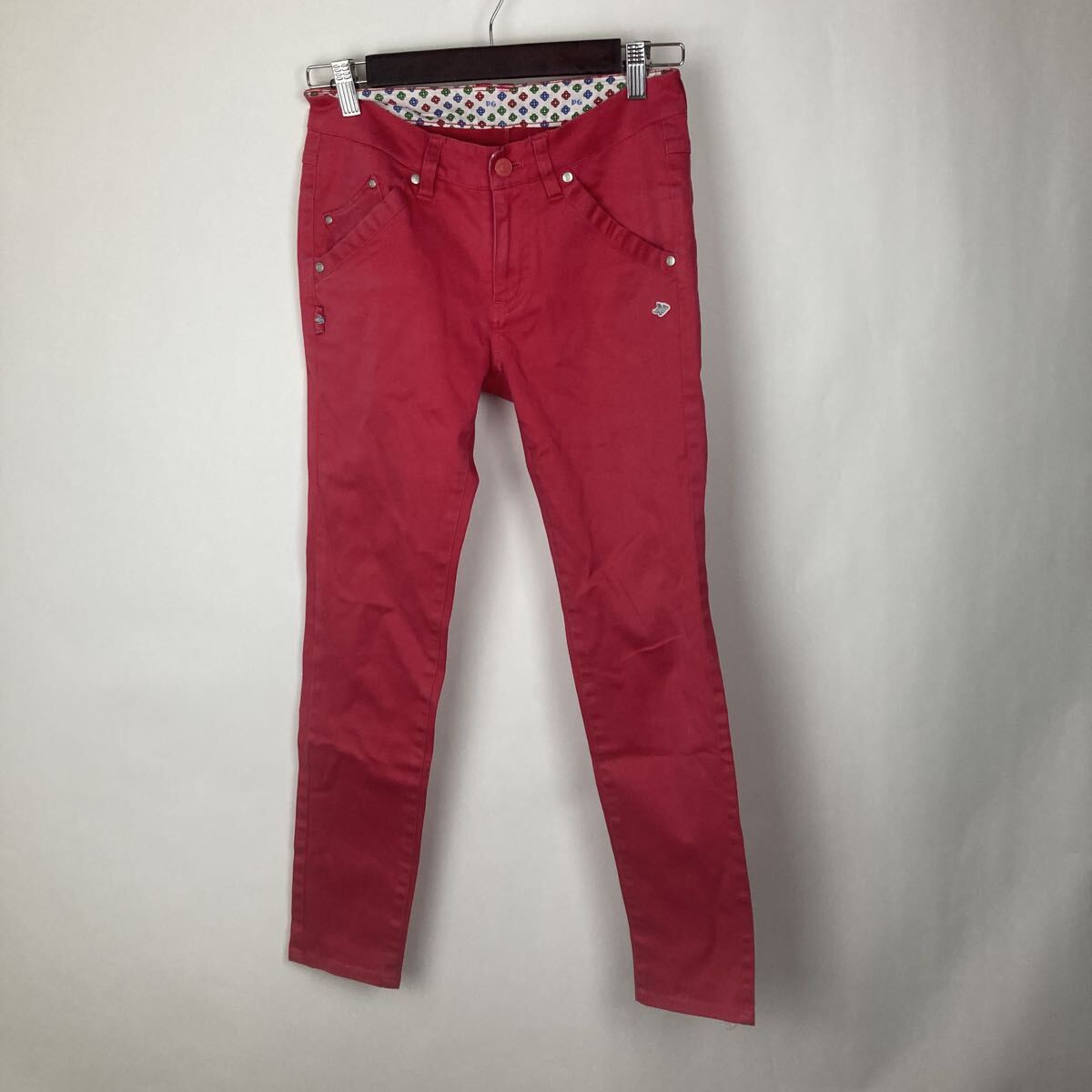 PEARLY GATES パーリーゲイツ ストレッチ ピンク パンツ レッド ゴルフ ゴルフウェア 赤 スポーツウェア トレーニングウェアワンポイント拍卖