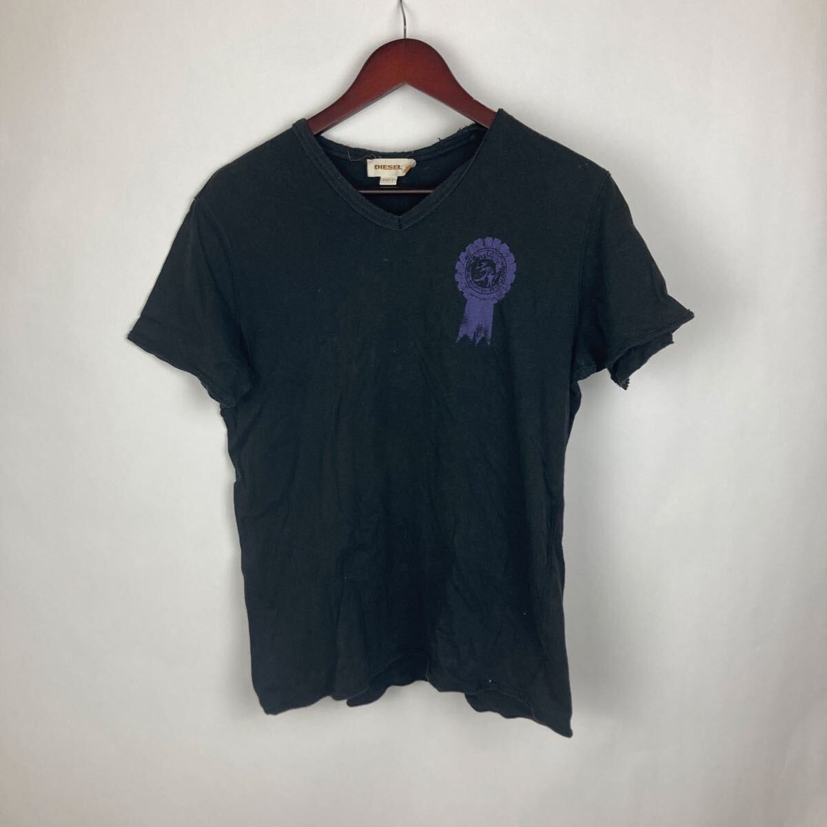 DIESEL diesel ディーゼル 半袖Tシャツ ブラック Tシャツ 半袖 L トップス アメリカ古着 プリント USA製 プリントTシャツ 古着 古着卸 拍卖