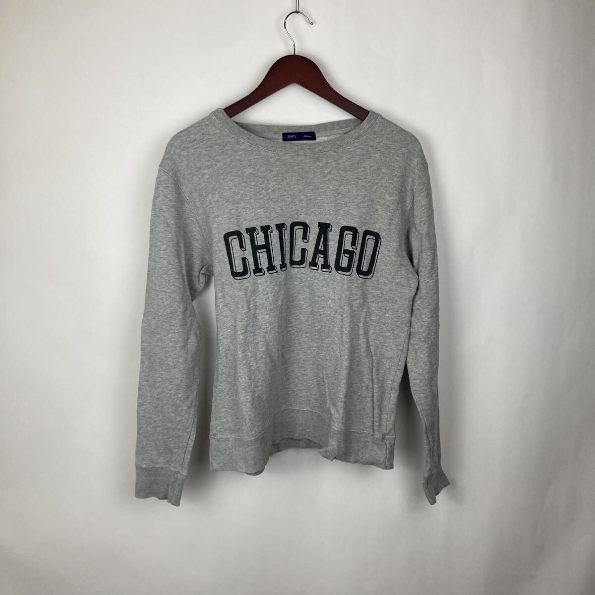 OHICAGO グレー スウェット トレーナー トップス M 長袖 激安古着 古着卸 古着 リバースウィーブ プリントTシャツ プリント拍卖