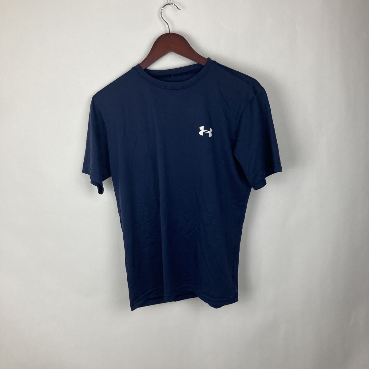 UNDER ARMOUR アンダーアーマー 半袖 ヒートギア アンダーシャツ コンプレッション ネイビー S アーマー トレーニングウェアスポーツウェア拍卖