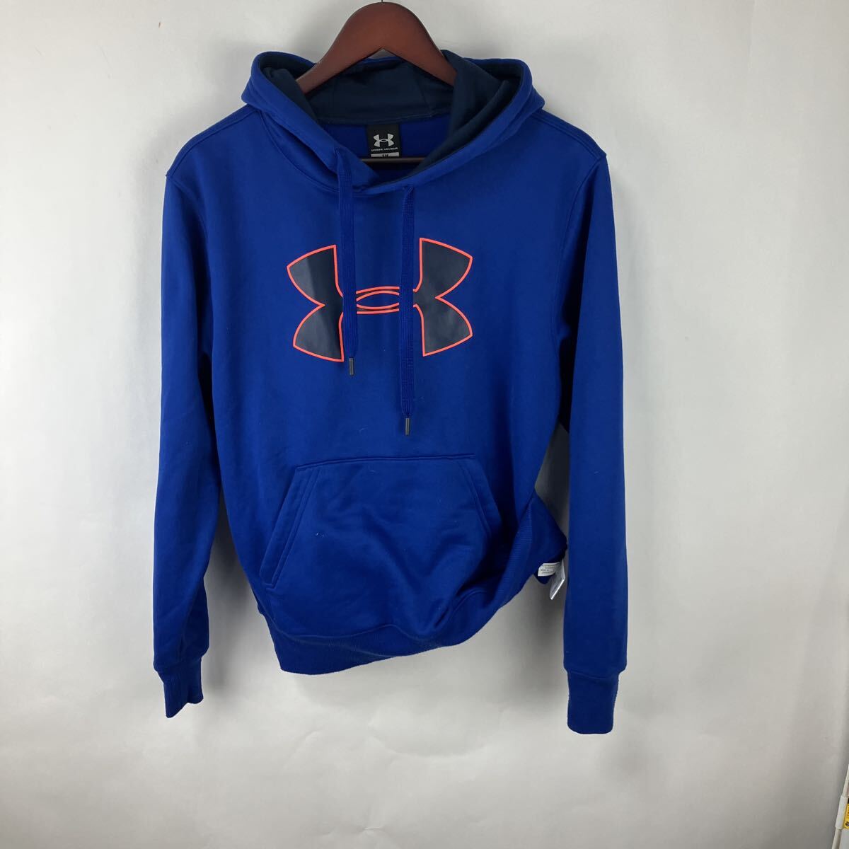 UNDER ARMOUR アンダーアーマー パーカー プルオーバー 裏起毛 ビッグロゴ フーディー スウェット Sサイズ メンズ 男性用拍卖