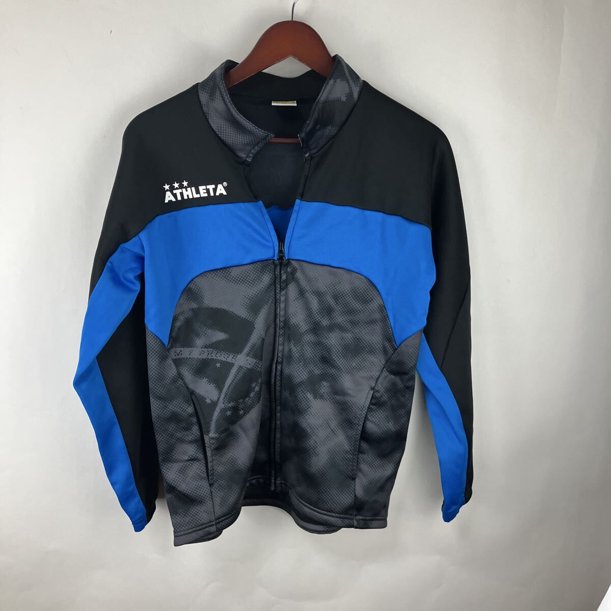 ATHLETA アスレタ サッカー ジャージ ジャケット ブルー 青 フットサル メンズ 男性向け 上着 スポーツウェア Mサイズ拍卖