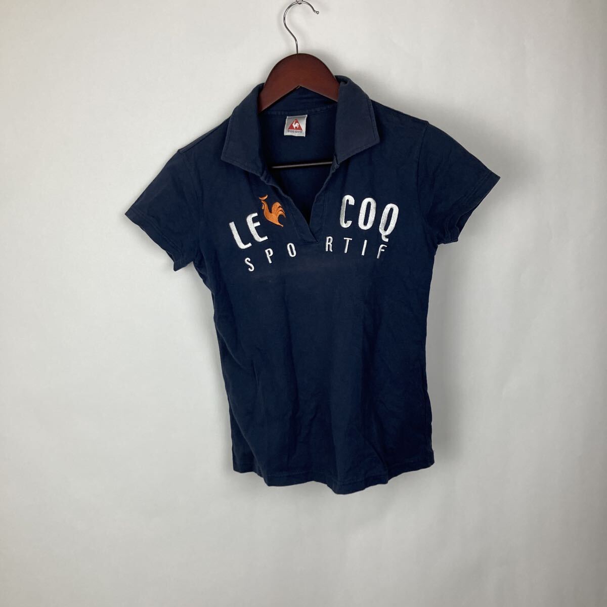 le coq sportif ルコックスポルティフ ポロシャツ ネイビー 半袖ポロシャツ 半袖 S 半袖Tシャツ ゴルフウェア スポーツウェア 激安古着拍卖