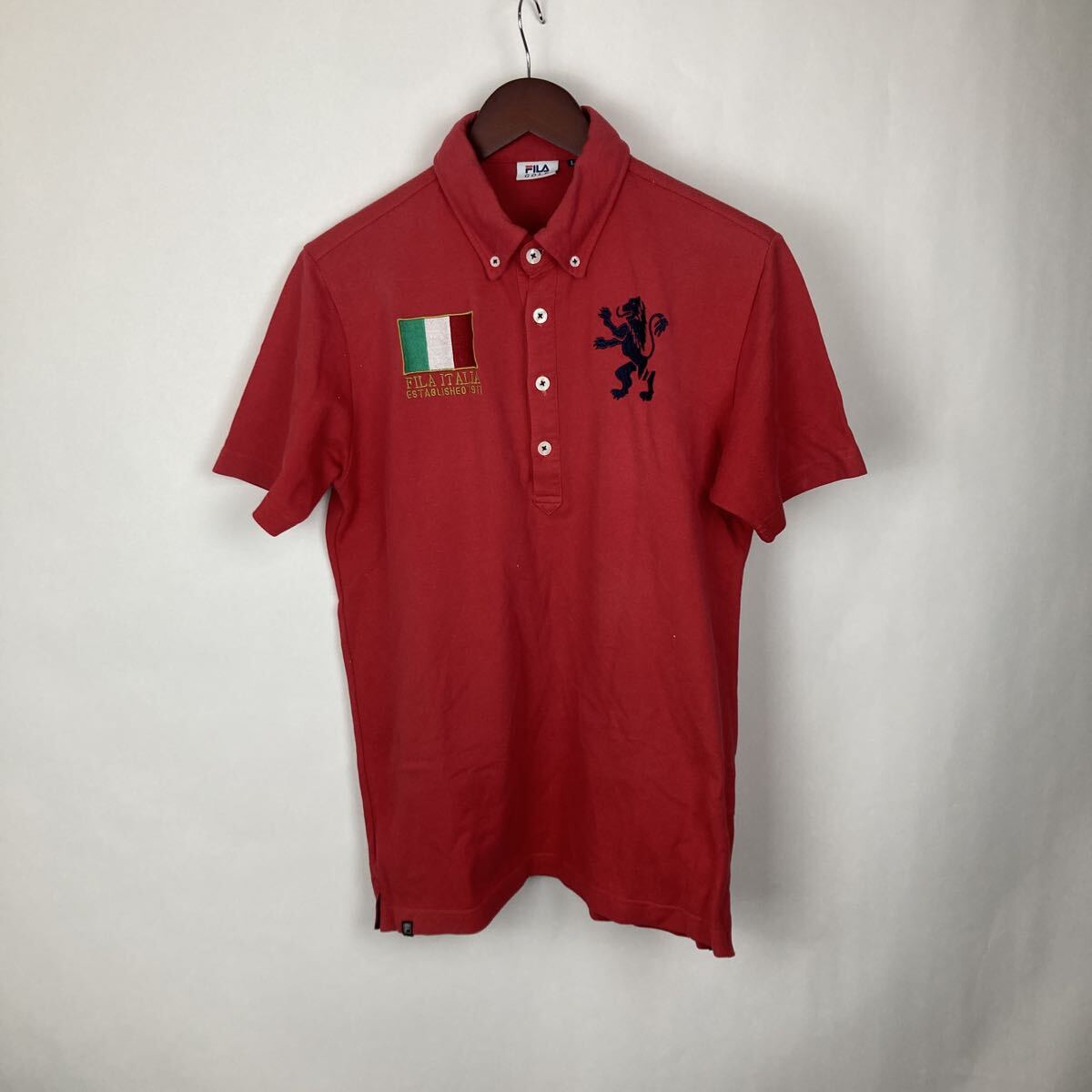 フィラ FILAGOLF FILA 半袖ポロシャツ ポロシャツ 半袖 GOLF 赤 sportif ゴルフ ゴルフウェア スポーツウェア ワンポイント 激安古着拍卖