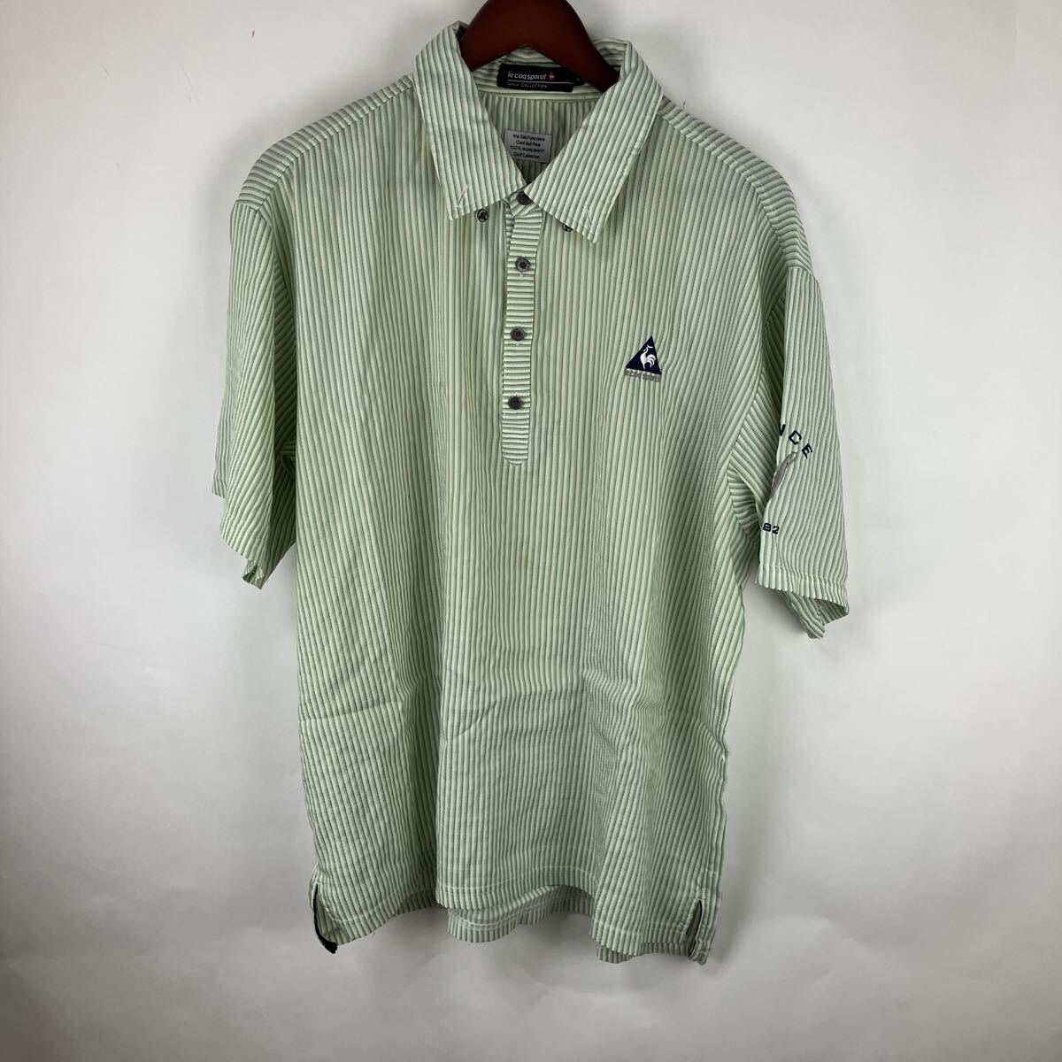 le coq sportif ルコックスポルティフ ポロシャツ 半袖 ゴルフウェア トップス スポーツ グリーン 緑 メンズ 男性向け 男性用 XL拍卖