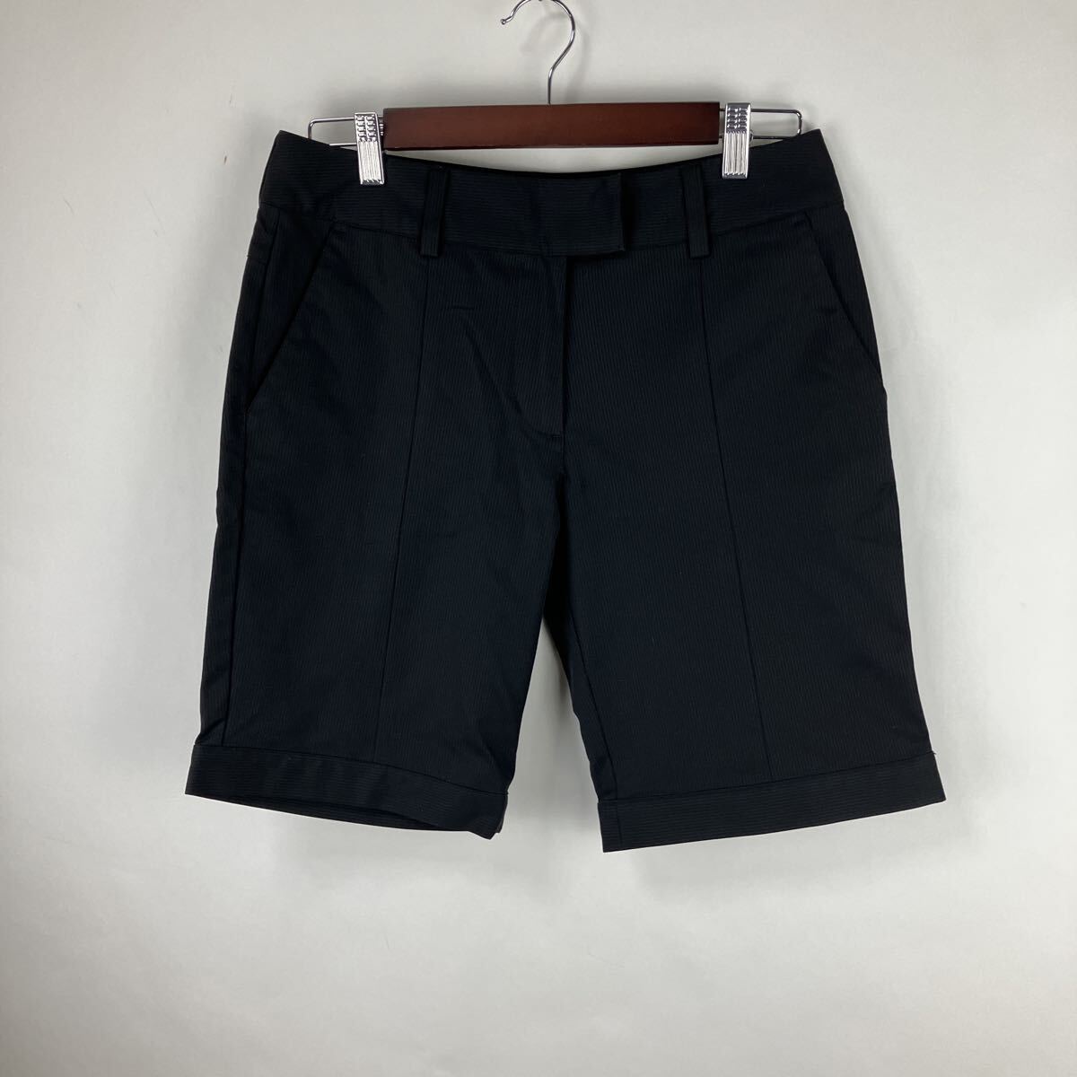 adidas アディダス ショートパンツ ハーフパンツ 黒 ブラック ボトムス ストレッチ ゴルフパンツ Lサイズ ゴルフウェア拍卖