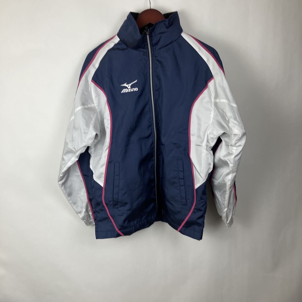 MIZUNO ミズノ ウインドブレーカー ネイビー M ジャケット スポーツ ウィンドブレーカー S トレーニング トレーニングウェア 激安古着拍卖