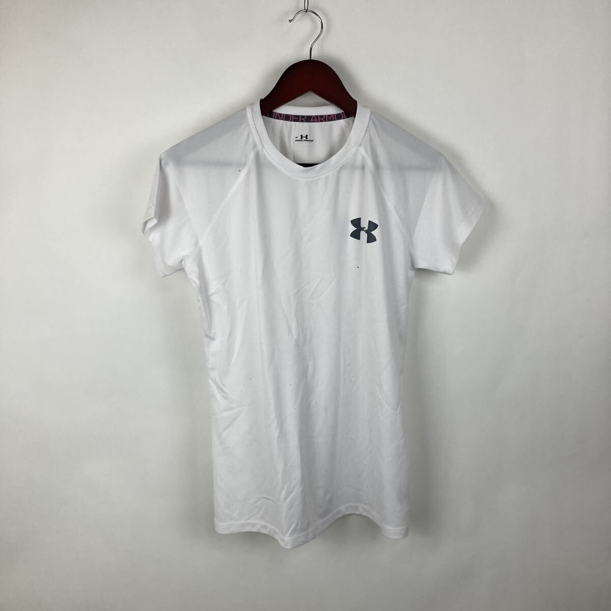 アンダーアーマー UNDER ARMOUR Tシャツ ホワイト 半袖 ヒートギア ホワイトXL スポーツウェア トレーニングウェア トレーニング 激安古着拍卖