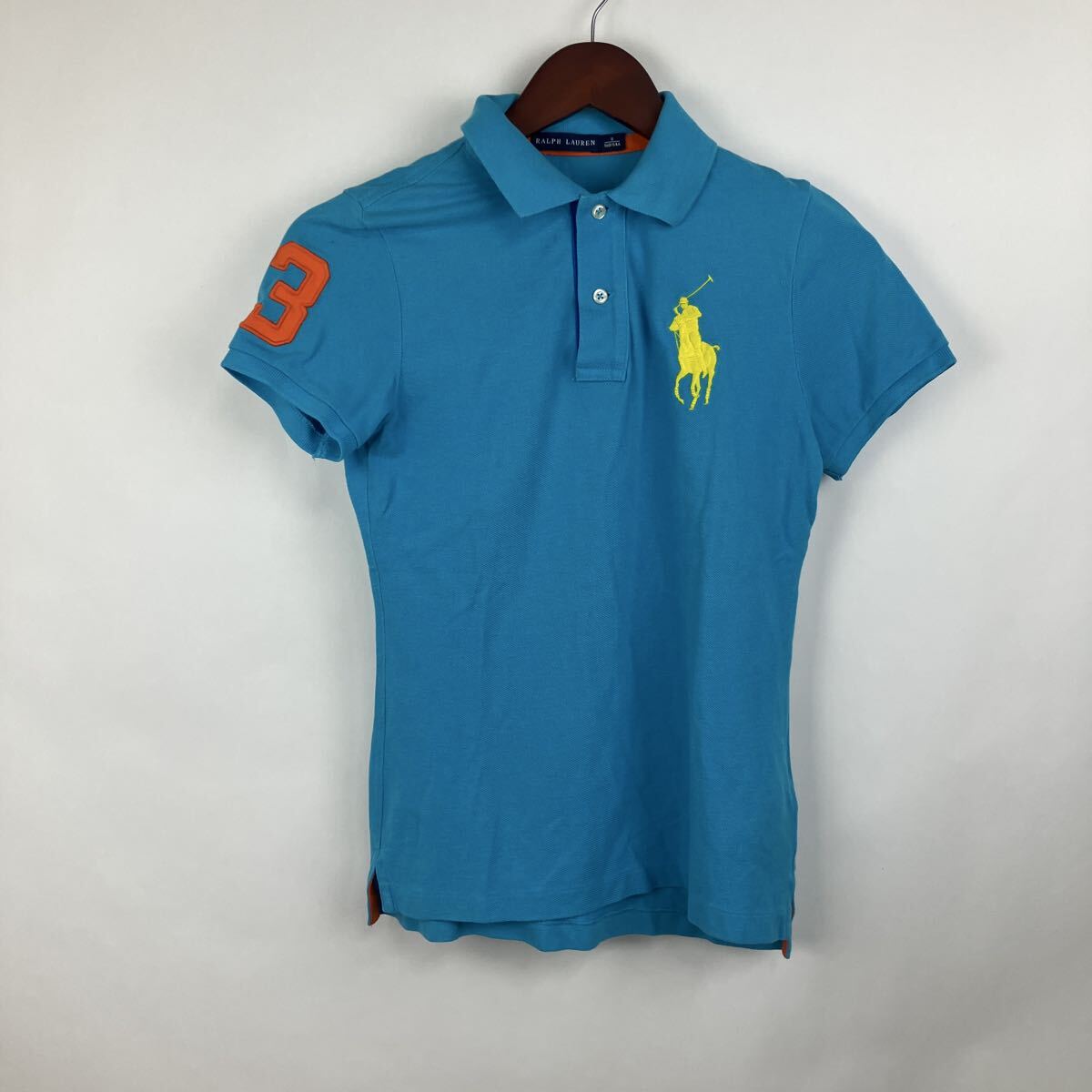 ラルフローレン RALPH LAUREN ポロシャツ 半袖ポロシャツ 半袖 刺繍 トップス POLO 水色 ブルー メンズ 男性向け 男性用 Sサイズ拍卖