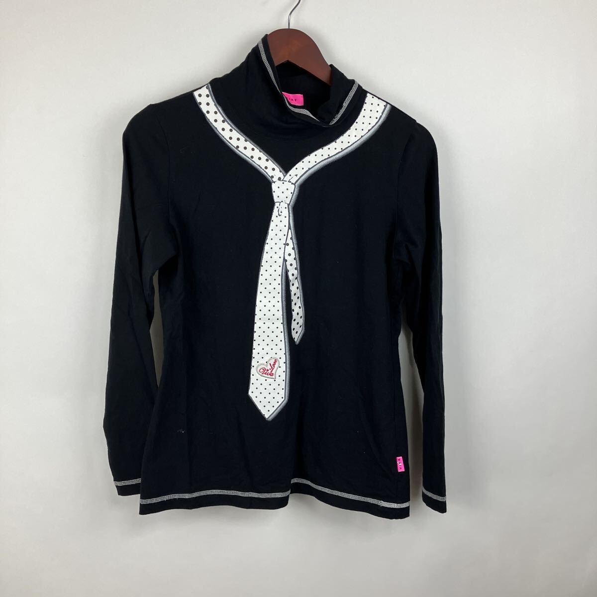 VIVA Heart ビバハート ブラック 長袖 トップス 黒 Mサイズ カットソー 長袖ポロシャツ Tシャツ コットン レディース 女性用 女性向け拍卖