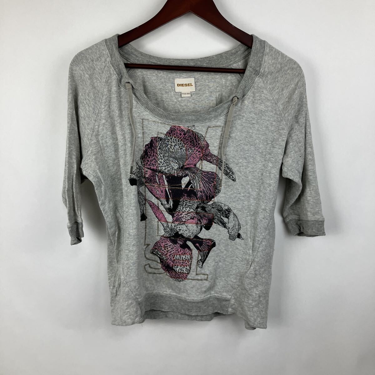 DIESEL ディーゼル グレー トップス カットソー Tシャツ XXSサイズ 半袖 ヒステリックグラマー レディース 女性用 女性向け拍卖