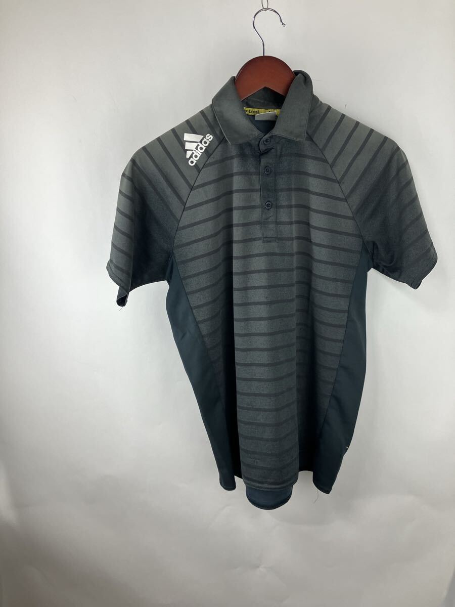 adidas アディダス ポロシャツ 半袖 ブラック 半袖ポロシャツ ゴルフウェア GOLF ゴルフシャツ メンズ 男性向け Lサイズ拍卖