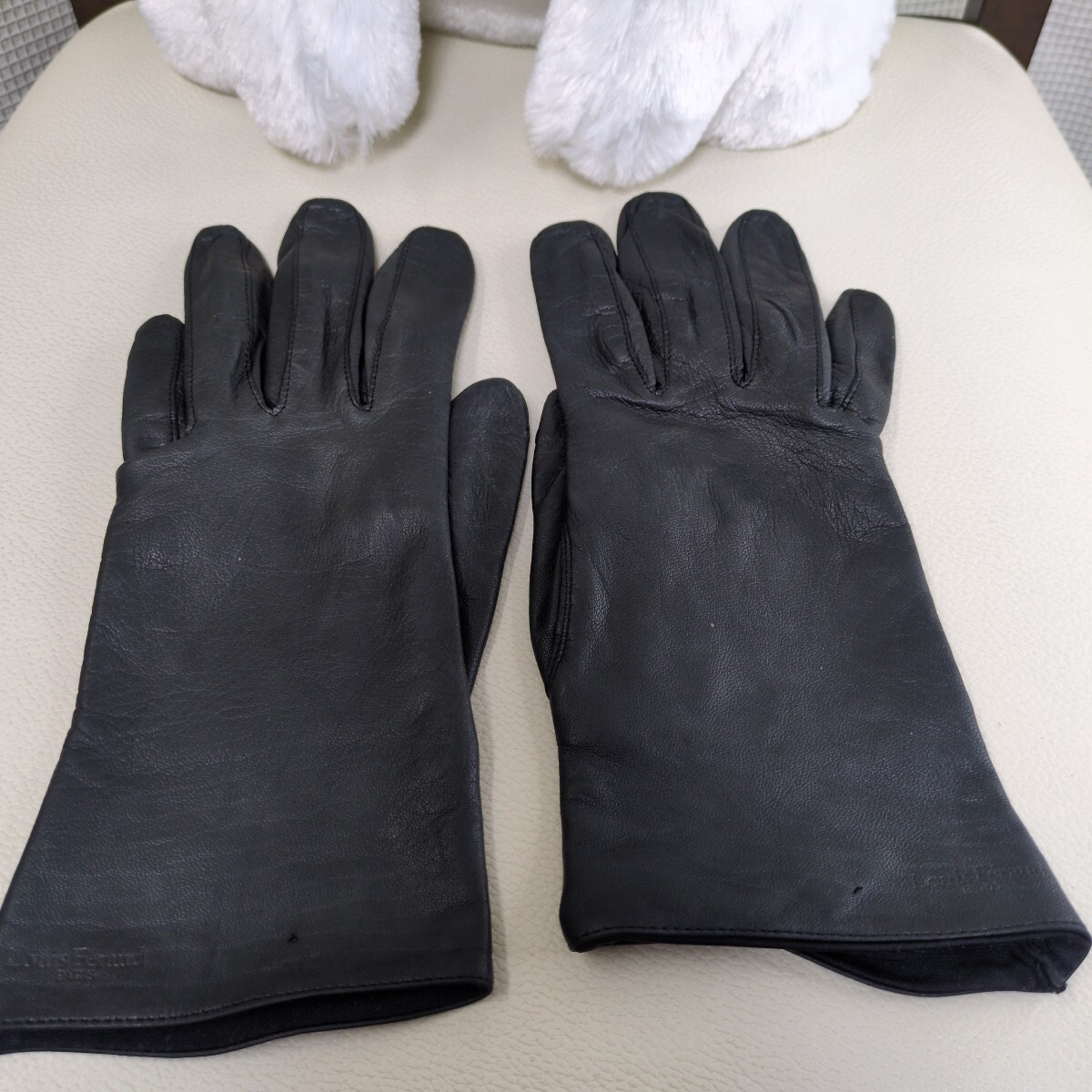 レザー手袋 レザー グローブ ブラック 中古 使用感拍卖